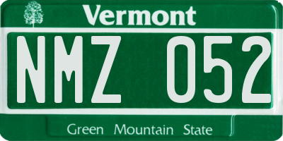 VT license plate NMZ052