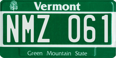 VT license plate NMZ061