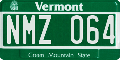 VT license plate NMZ064