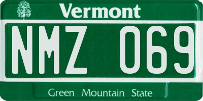 VT license plate NMZ069