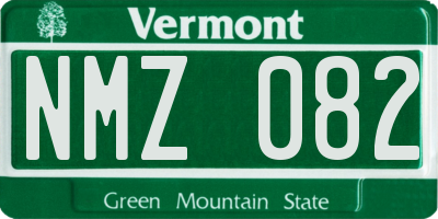 VT license plate NMZ082