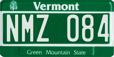 VT license plate NMZ084