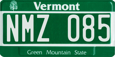 VT license plate NMZ085