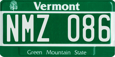 VT license plate NMZ086