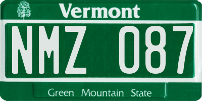 VT license plate NMZ087