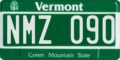 VT license plate NMZ090