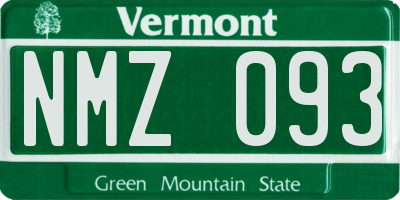 VT license plate NMZ093