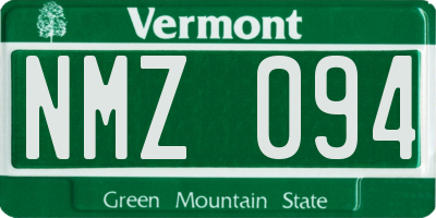 VT license plate NMZ094
