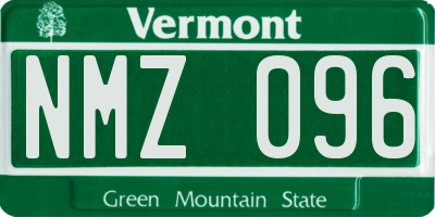 VT license plate NMZ096