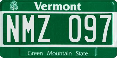 VT license plate NMZ097