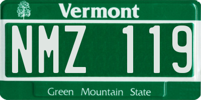VT license plate NMZ119