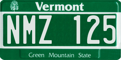 VT license plate NMZ125