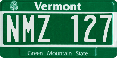 VT license plate NMZ127