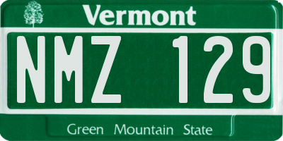 VT license plate NMZ129