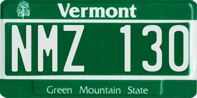 VT license plate NMZ130