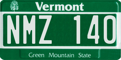 VT license plate NMZ140