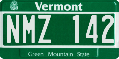 VT license plate NMZ142