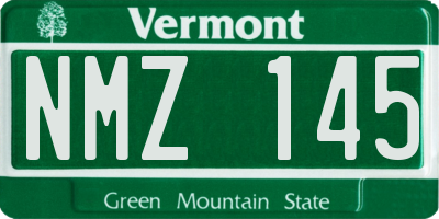 VT license plate NMZ145