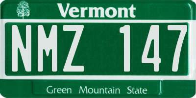 VT license plate NMZ147
