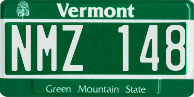 VT license plate NMZ148