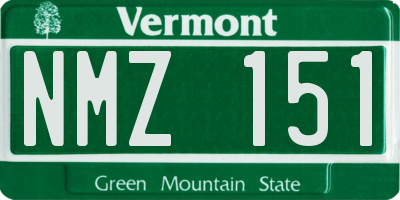 VT license plate NMZ151