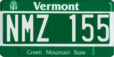 VT license plate NMZ155