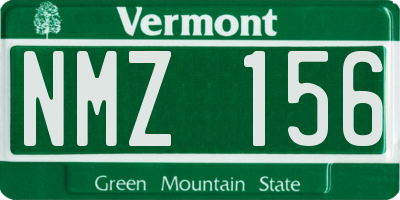 VT license plate NMZ156