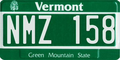 VT license plate NMZ158