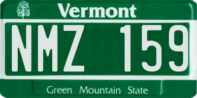 VT license plate NMZ159