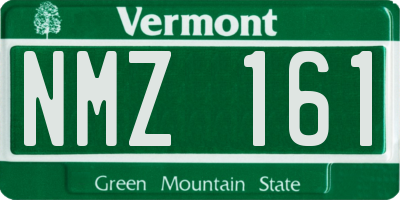 VT license plate NMZ161