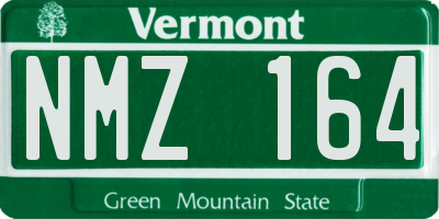 VT license plate NMZ164