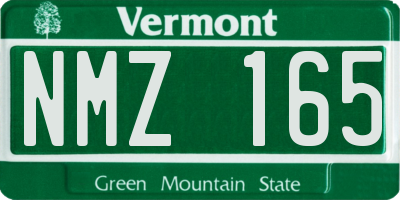 VT license plate NMZ165