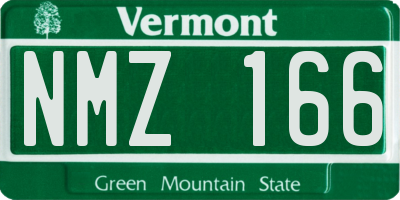 VT license plate NMZ166