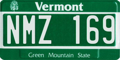 VT license plate NMZ169