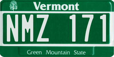 VT license plate NMZ171