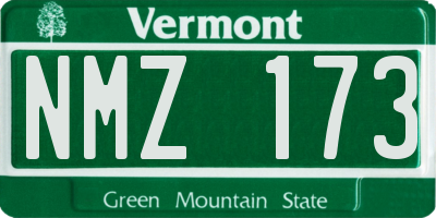 VT license plate NMZ173