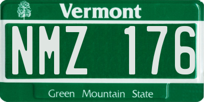 VT license plate NMZ176