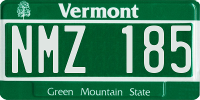 VT license plate NMZ185