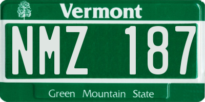 VT license plate NMZ187