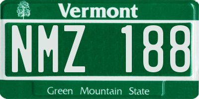 VT license plate NMZ188
