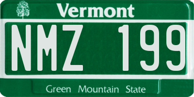 VT license plate NMZ199