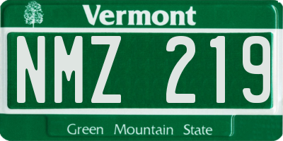 VT license plate NMZ219