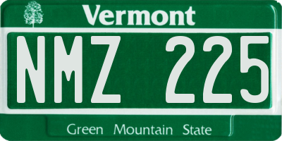 VT license plate NMZ225