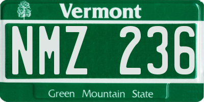 VT license plate NMZ236