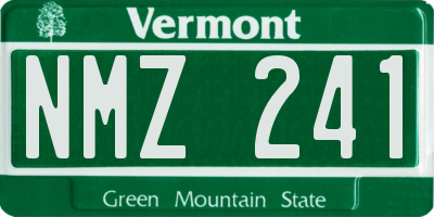 VT license plate NMZ241