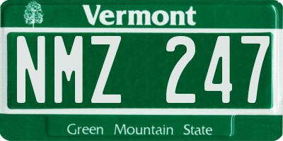 VT license plate NMZ247