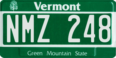 VT license plate NMZ248
