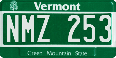 VT license plate NMZ253