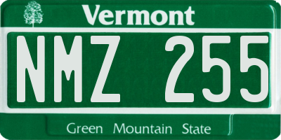 VT license plate NMZ255