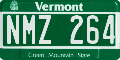 VT license plate NMZ264